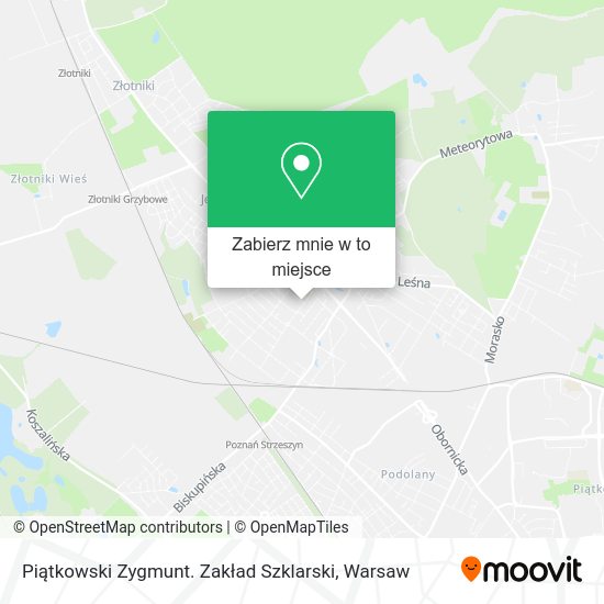 Mapa Piątkowski Zygmunt. Zakład Szklarski