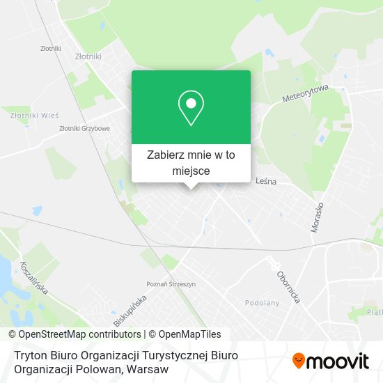 Mapa Tryton Biuro Organizacji Turystycznej Biuro Organizacji Polowan