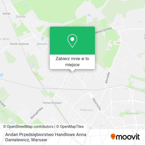 Mapa Andan Przedsiębiorstwo Handlowe Anna Danielewicz