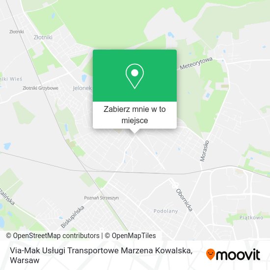 Mapa Via-Mak Usługi Transportowe Marzena Kowalska