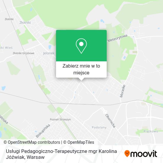 Mapa Usługi Pedagogiczno-Terapeutyczne mgr Karolina Jóźwiak