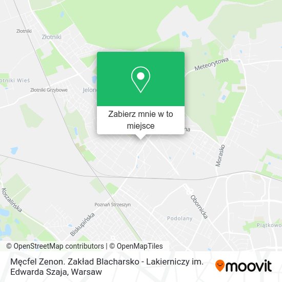 Mapa Męcfel Zenon. Zakład Blacharsko - Lakierniczy im. Edwarda Szaja