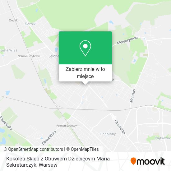 Mapa Kokoleti Sklep z Obuwiem Dziecięcym Maria Sekretarczyk