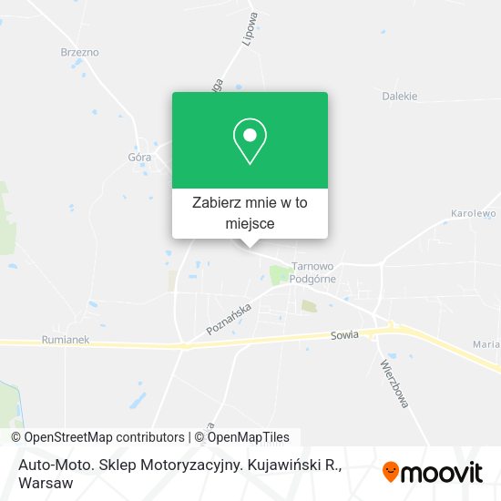 Mapa Auto-Moto. Sklep Motoryzacyjny. Kujawiński R.