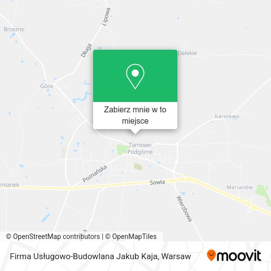 Mapa Firma Usługowo-Budowlana Jakub Kaja