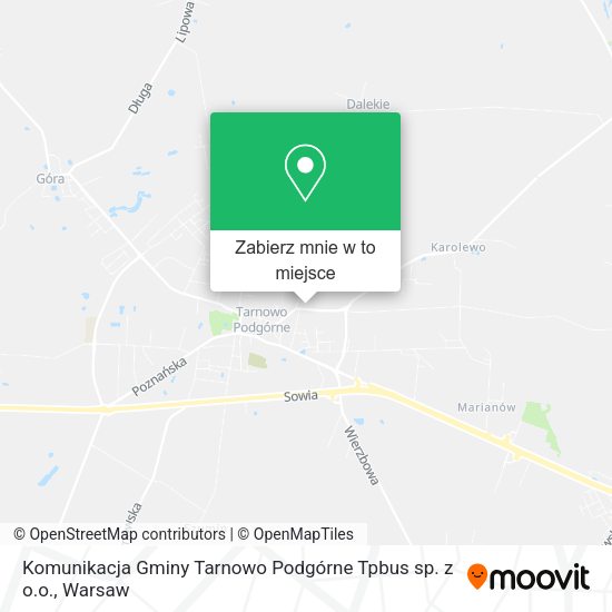 Mapa Komunikacja Gminy Tarnowo Podgórne Tpbus sp. z o.o.