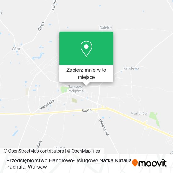 Mapa Przedsiębiorstwo Handlowo-Usługowe Natka Natalia Pachala