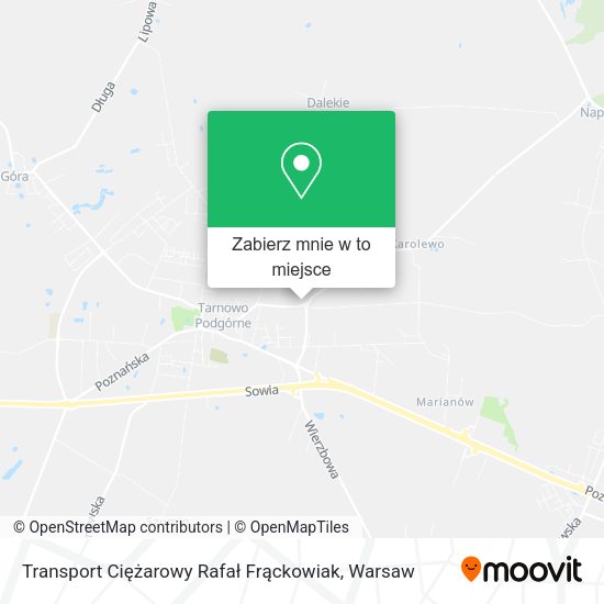 Mapa Transport Ciężarowy Rafał Frąckowiak