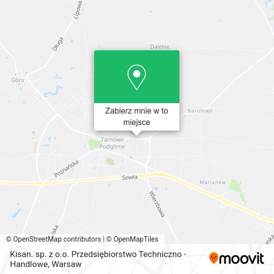 Mapa Kisan. sp. z o.o. Przedsiębiorstwo Techniczno - Handlowe