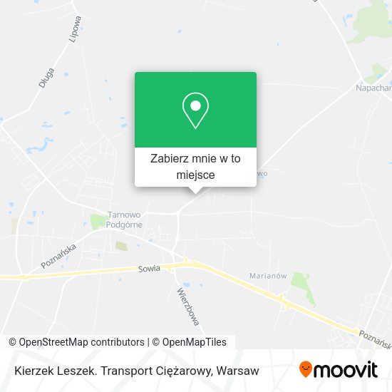 Mapa Kierzek Leszek. Transport Ciężarowy