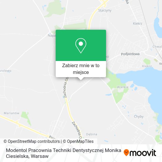 Mapa Modentol Pracownia Techniki Dentystycznej Monika Ciesielska