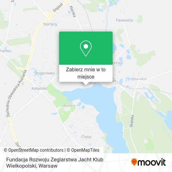 Mapa Fundacja Rozwoju Zeglarstwa Jacht Klub Wielkopolski