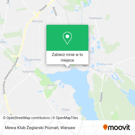 Mapa Mewa Klub Żeglarski Poznań