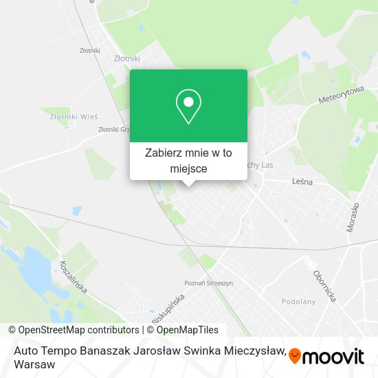 Mapa Auto Tempo Banaszak Jarosław Swinka Mieczysław