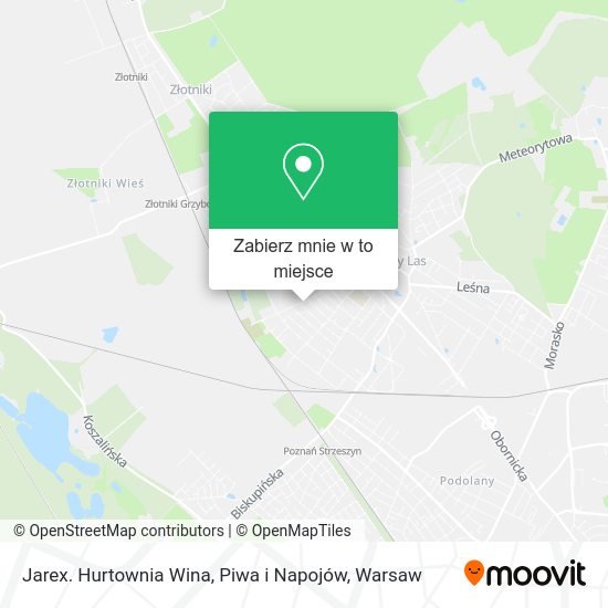 Mapa Jarex. Hurtownia Wina, Piwa i Napojów