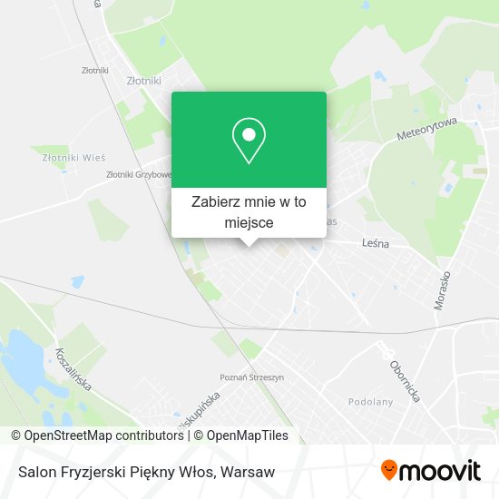 Mapa Salon Fryzjerski Piękny Włos