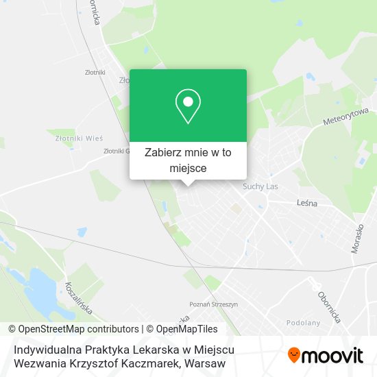 Mapa Indywidualna Praktyka Lekarska w Miejscu Wezwania Krzysztof Kaczmarek