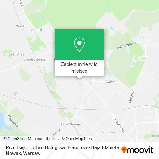 Mapa Przedsiębiorstwo Usługowo Handlowe Baja Elżbieta Nowak