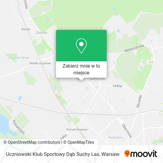 Mapa Uczniowski Klub Sportowy Dąb Suchy Las