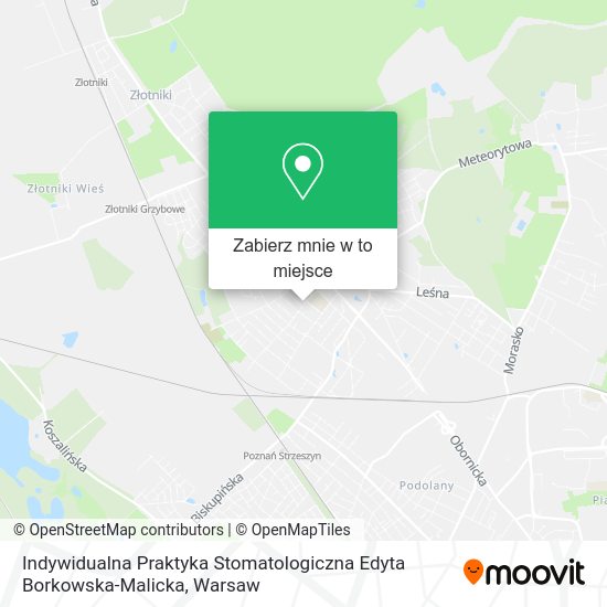 Mapa Indywidualna Praktyka Stomatologiczna Edyta Borkowska-Malicka