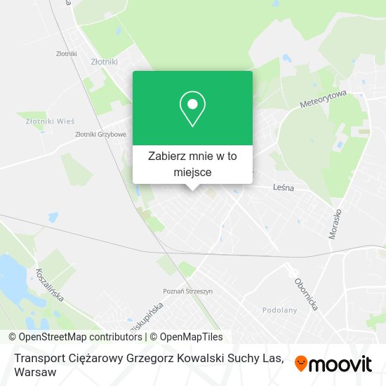 Mapa Transport Ciężarowy Grzegorz Kowalski Suchy Las