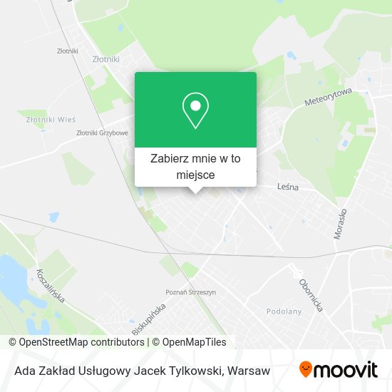 Mapa Ada Zakład Usługowy Jacek Tylkowski