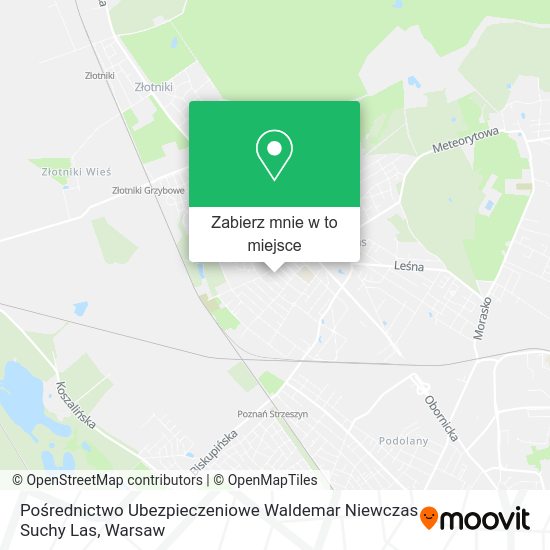 Mapa Pośrednictwo Ubezpieczeniowe Waldemar Niewczas Suchy Las