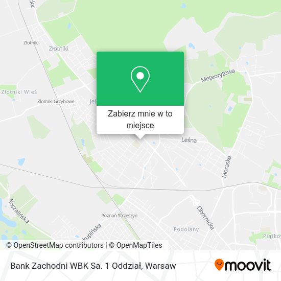 Mapa Bank Zachodni WBK Sa. 1 Oddział