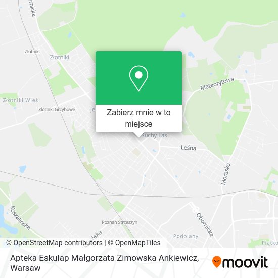 Mapa Apteka Eskulap Małgorzata Zimowska Ankiewicz