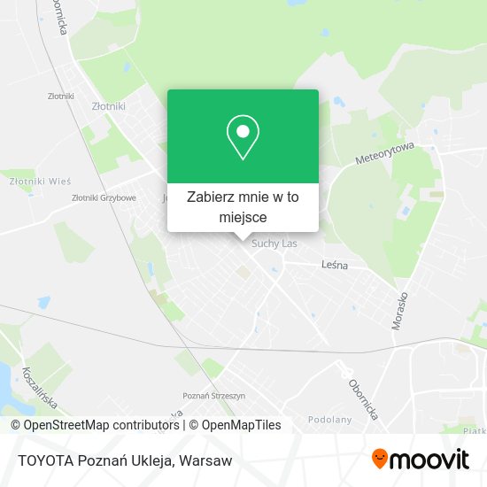 Mapa TOYOTA Poznań Ukleja