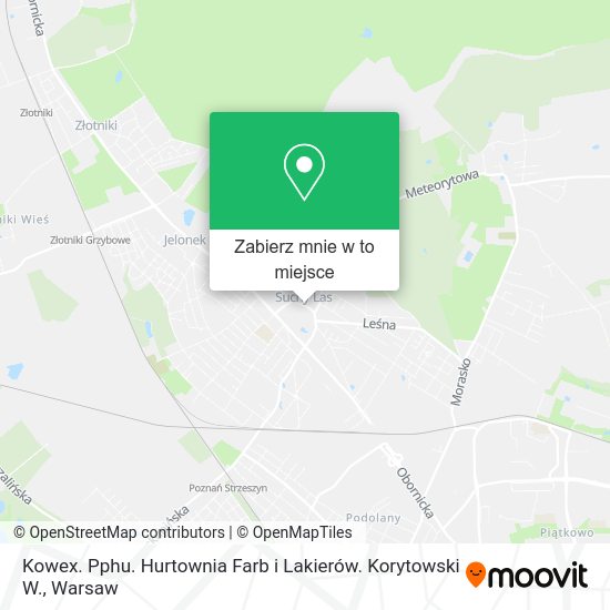 Mapa Kowex. Pphu. Hurtownia Farb i Lakierów. Korytowski W.