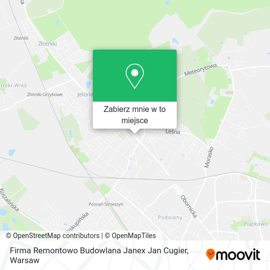 Mapa Firma Remontowo Budowlana Janex Jan Cugier