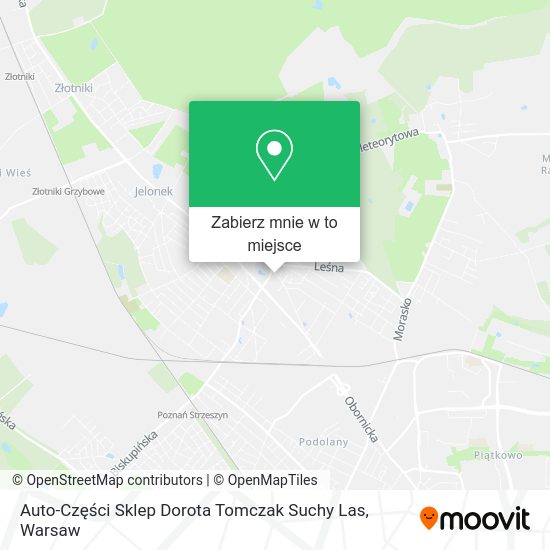 Mapa Auto-Części Sklep Dorota Tomczak Suchy Las