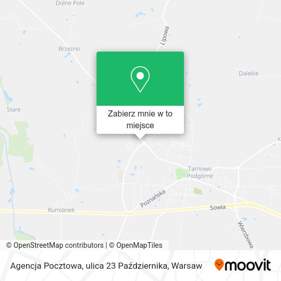 Mapa Agencja Pocztowa, ulica 23 Października