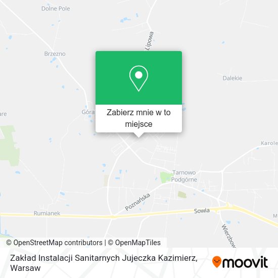 Mapa Zakład Instalacji Sanitarnych Jujeczka Kazimierz