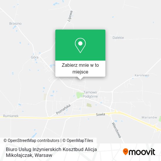 Mapa Biuro Usług Inżynierskich Kosztbud Alicja Mikołajczak