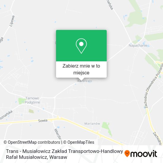 Mapa Trans - Musiałowicz Zakład Transportowo-Handlowy Rafał Musiałowicz