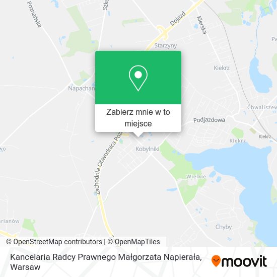 Mapa Kancelaria Radcy Prawnego Małgorzata Napierała