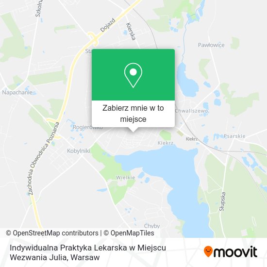 Mapa Indywidualna Praktyka Lekarska w Miejscu Wezwania Julia