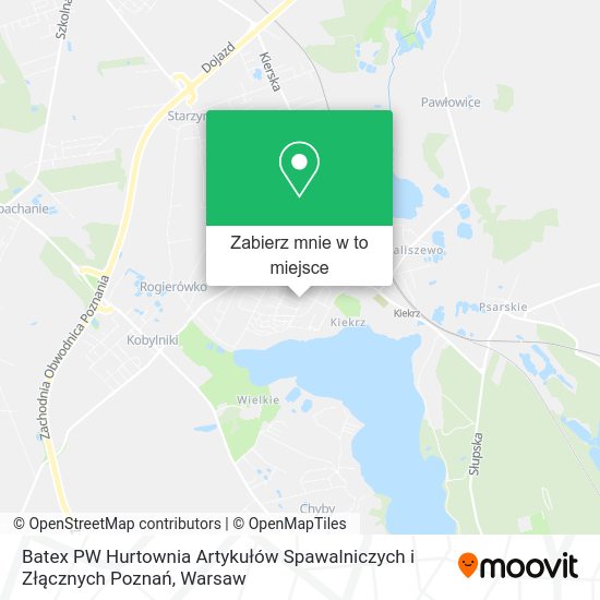 Mapa Batex PW Hurtownia Artykułów Spawalniczych i Złącznych Poznań