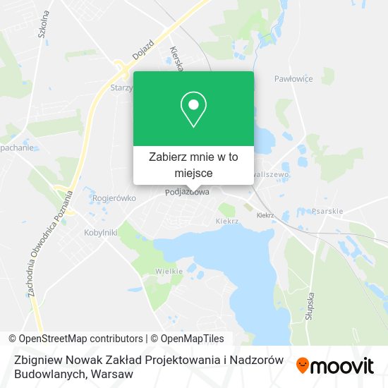 Mapa Zbigniew Nowak Zakład Projektowania i Nadzorów Budowlanych