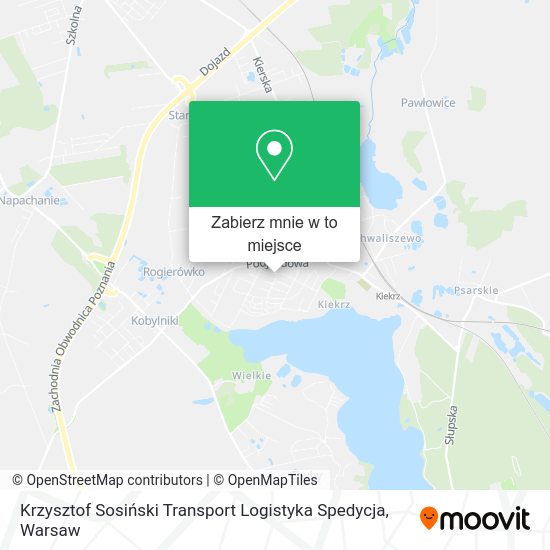 Mapa Krzysztof Sosiński Transport Logistyka Spedycja