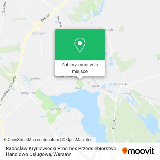 Mapa Radosław Kryniewiecki Prosmex Przedsiębiorstwo Handlowo Usługowe