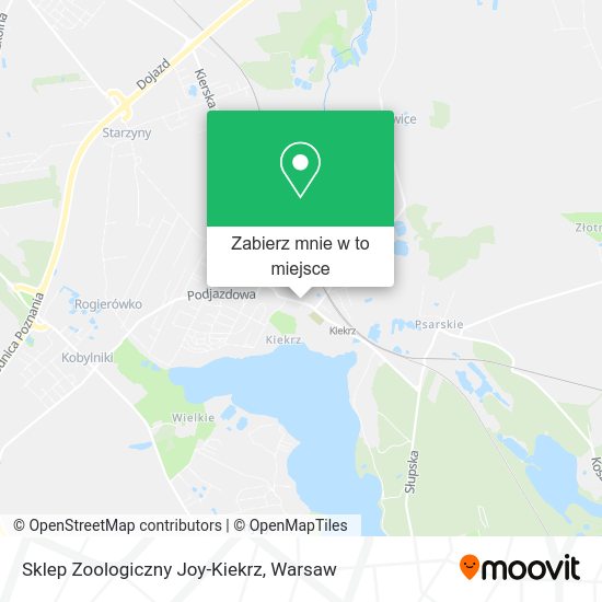 Mapa Sklep Zoologiczny Joy-Kiekrz