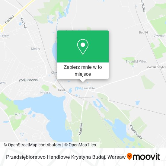 Mapa Przedsiębiorstwo Handlowe Krystyna Budaj