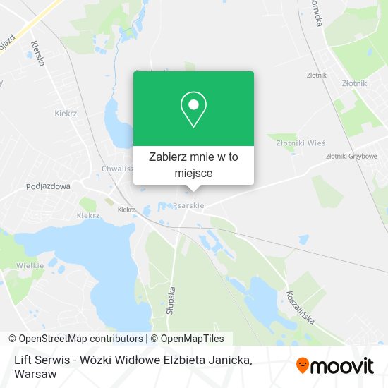 Mapa Lift Serwis - Wózki Widłowe Elżbieta Janicka