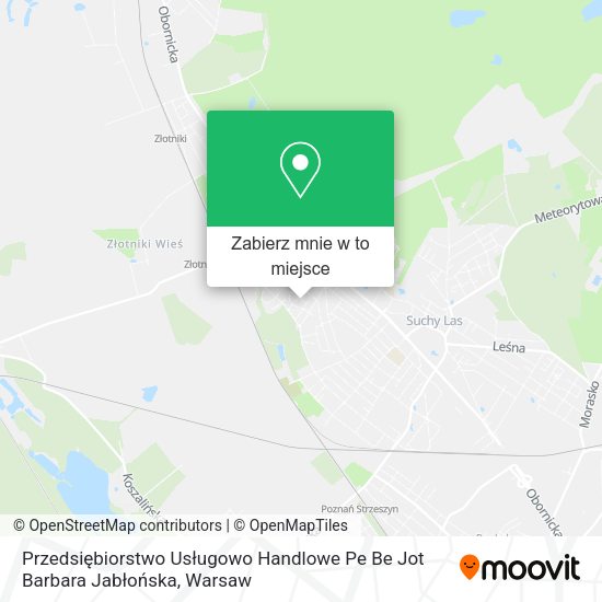 Mapa Przedsiębiorstwo Usługowo Handlowe Pe Be Jot Barbara Jabłońska