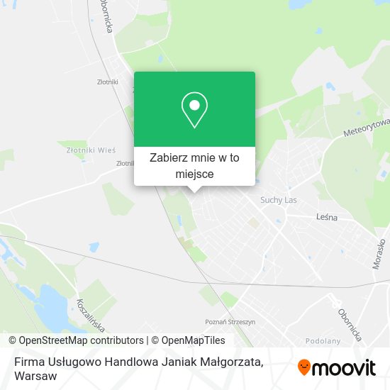 Mapa Firma Usługowo Handlowa Janiak Małgorzata