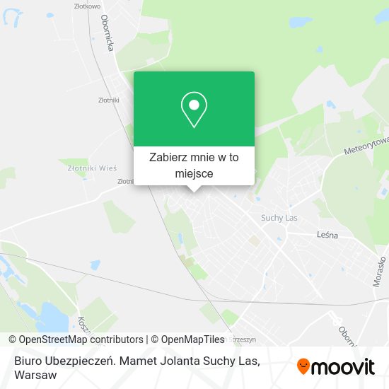 Mapa Biuro Ubezpieczeń. Mamet Jolanta Suchy Las