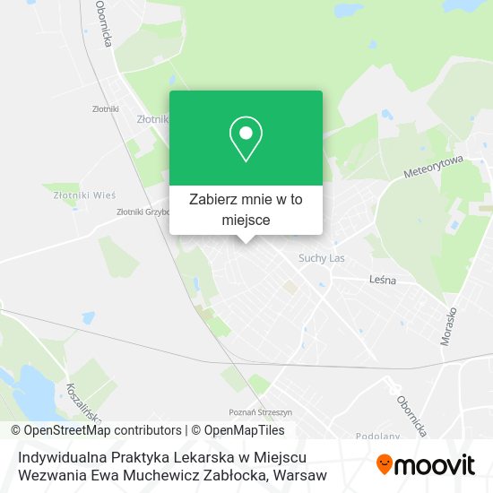 Mapa Indywidualna Praktyka Lekarska w Miejscu Wezwania Ewa Muchewicz Zabłocka